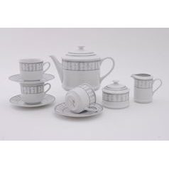 Tea set for 6 persons, Sabina, canvas, Leander 1907