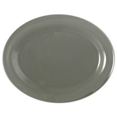 Beat perleťová šedá: Talíř oválný 35 x 28 cm, porcelán Seltmann