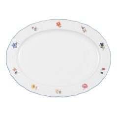 Oval platter 31 x 23 cm, Sonate 34032 flowers, Seltmann porcelain