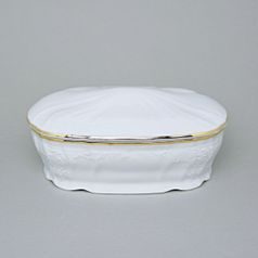 Candy jar 2,1 l, Thun 1794 Carlsbad Porcelain, BERNADOTTE gold line