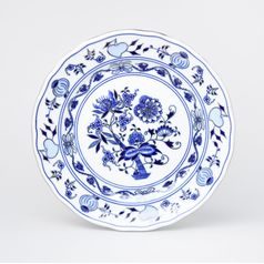 Talíř mělký 26 cm, cibulák s platinou, Český porcelán a.s.