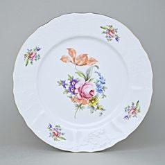 Talíř mělký 25 cm, Thun 1794, karlovarský porcelán, BERNADOTTE míšeňská růže