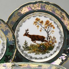 Dinner plate 24 cm, set of 6 pcs., hunting - green, Carlsbad