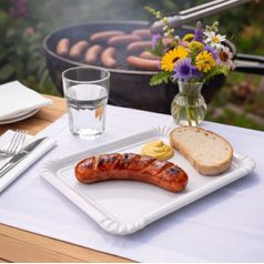 "Papírový" tácek obdélníkový, Bílý porcelán, Český porcelán a.s.