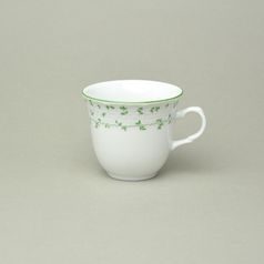 Cup tall 200 ml, Thun 1794, karlovarský porcelán, Natálie green flowers