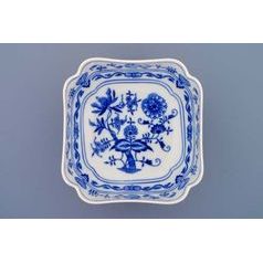 Salad dish square deep 18 cm, Original Blue Onion Pattern