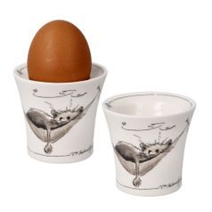 Egg cup set Just Relax 6.5 / 6.5 / 6cm, New Bone China, Goebel