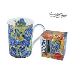 Hrnek 360 ml, V. van Gogh, Kosatce, kostní porcelán Carmani