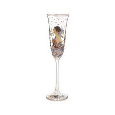 Champagne glass 100 ml Lady with fan, glass, G. Klimt, Goebel