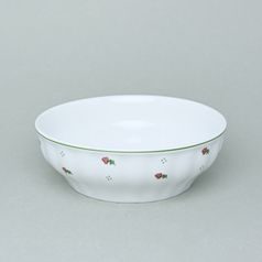 Bowl 22,5 cm, Benedikt red flowers + green, G. Benedikt 1882