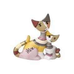 Figurine R. Wachtmeister, Cats Laura and Fabio, 8,5 / 3 / 8 cm, Porcelain, Cats Goebel