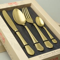24 pcs. cutlery set, Vintage - gold, NEVA