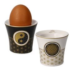 Egg cup set Yin Yang 6.5 / 6.5 / 6cm, New Bone China, Goebel