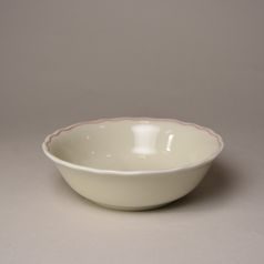 Rokoko yvory: Miska kompotová vysoká 14 cm, slonová kost s červenou linkou, Český porcelán a.s.