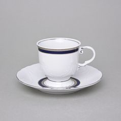 Vicomte 92018: Cup high 210 ml  plus  saucer 161 mm, Thun 1794 Carlsbad porcelain
