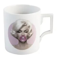 Mug Henkel 89 mm 250 ml, Marilyn rose with bubble, Meissen porcelain