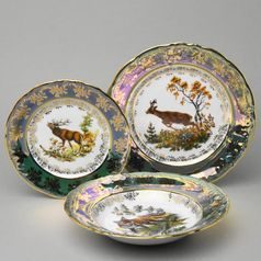 Talířová sada pro 6 osob, myslivecká - zelená, Carlsbad