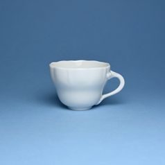 Cup Tall and Saucer A/1 0,12 l Coffee, White Porcelain, Český porcelán a.s.