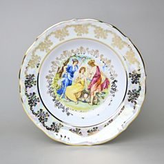 Plate deep 23 cm, The Three Graces plus gold, Frederyka, Queens Crown