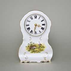 Clock 22 cm, Thun 1794 Carlsbad porcelain, Bernadotte hunting