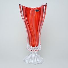 Crystal Vase on Stand - Red, 40 cm, Aurum Crystal