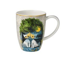 Cup Al Chiaro di luna 400ml, Fine Bone China, Cats Goebel R.Wachtmeister