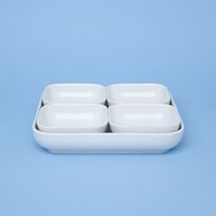 5 bowls Aero set, white, Český porcelán a.s.