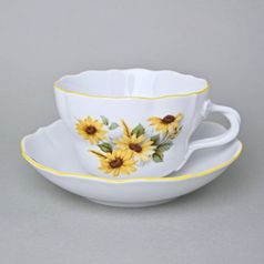 Cup and saucer D, 0,40 l, Coneflowers, Cesky porcelan a.s.