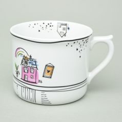 Mug Warmer big 700 ml, pink house, Leander Loučky
