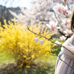 Earrings: Blue Hearts, Porcelain Jewels Studio Mallys