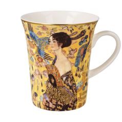 Mug 400 ml Lady with Fan, porcelain, G. Klimt, Goebel