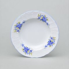 Plate deep 23 cm, Thun 1794 Carlsbad porcelain, BERNADOTTE Forget-me-not-flower