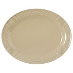 Beat sand-beige: Plate oval 35 x 28 cm, Seltmann porcelain