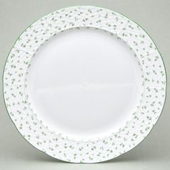 NATÁLIE zelené kvítky: Mísa mělká kulatá 31 cm (klubový talíř), Thun 1794, karlovarský porcelán