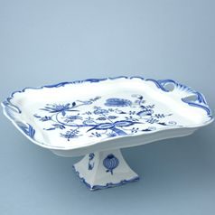 Platter Aida 34 x 29 cm on stand, Original Blue Onion Pattern