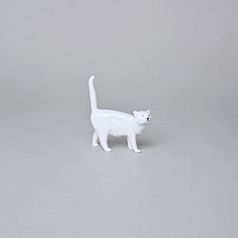 Cat Standing 7 x 2,3 x 8 cm, White, Royal Dux Bohemia