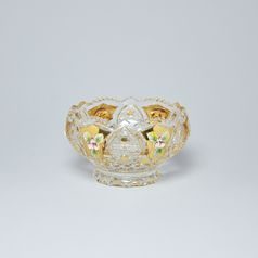 Crystal Cuted Bowl, 125 mm, Gold + Enamel, Jahami Bohemia