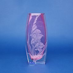 Vase Iveta - Pink inside, Hand-cut Flowers, 19 cm, Milan Mottl