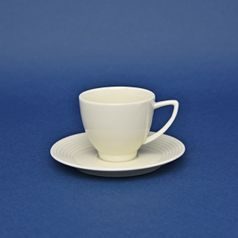Cup espresso 90 ml + saucer 120 mm, Lea ivory, Thun karlovarský porcelán