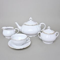 Tea set for 6 persons, HC001 gold, Haas a Czjzek