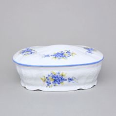 Biscuit jar 2,1 l, Thun 1794, Carlsbad Porcelain, BERNADOTTE Forget-me-not-flower