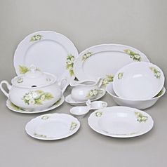 Jídelní souprava pro 6 osob, Thun 1794, karlovarský porcelán, CONSTANCE 80262 kopretiny
