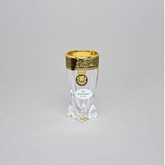 Astra Gold: Liqueur (shot) cup 50 ml, 1 pcs., Quadro crystal, Lilit and Leo Golden Black decor