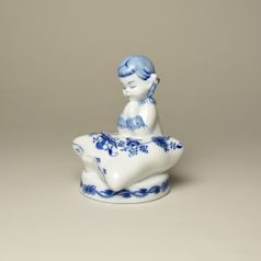 Girl under eiderdown 12 cm, Original Blue Onion Pattern