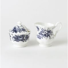 Blue Chintz: Sugar bowl and creamer set, Roy Kirkham fine bone china