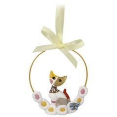 Hanging ornament La Raggiante 7.5 / 2 / 8.5cm, biscuit china, Cats Goebel R. Wachtmeister