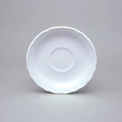 Verona bílá se spodní značkou: Podšálek 150 mm, G. Benedikt 1882