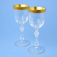 Astra Gold: Wine glass 21 cm 220 ml, set of 2 pcs., crystal Rio Golden decor