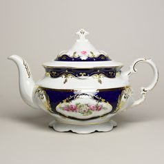 440: Pot tea 1,5 l, Sonata, cobalt blue + rose, Leander 1907