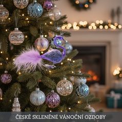 Christmas decoration swan, 10 cm, red, Czech decorations MIJA